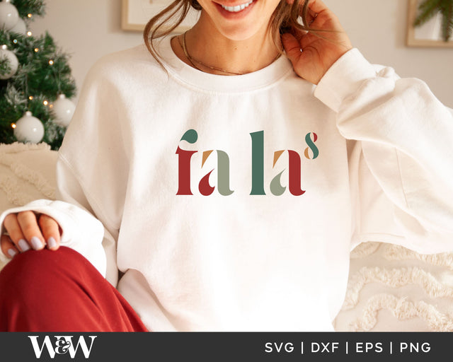 Fa La La SVG | Christmas Shirt SVG SVG Wood And Walt 