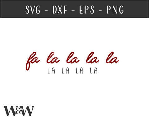 Fa La La SVG | Farmhouse Christmas Sign SVG SVG Wood And Walt 