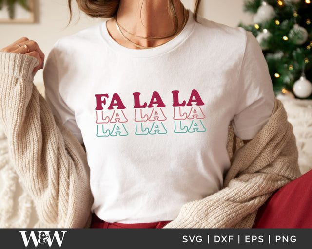 Fa La La SVG | Retro Christmas SVG SVG Wood And Walt 