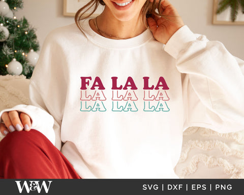 Fa La La SVG | Retro Christmas SVG SVG Wood And Walt 