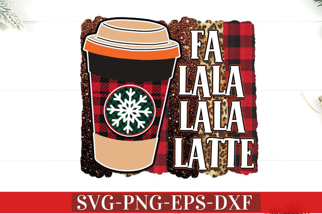 fa lala lala latte PNG Sublimation DESIGNISTIC 
