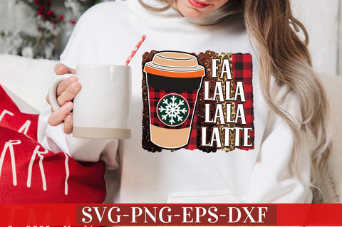 fa lala lala latte PNG Sublimation DESIGNISTIC 