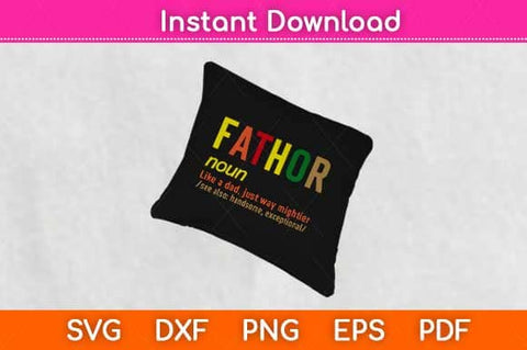 Fa-Thor Like Dad Just Way Mightier Hero Fathers Day Svg Design SVG artprintfile 