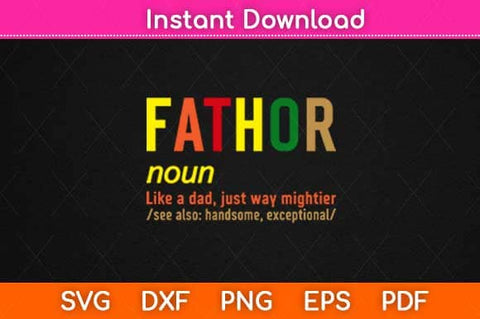 Fa-Thor Like Dad Just Way Mightier Hero Fathers Day Svg Design SVG artprintfile 