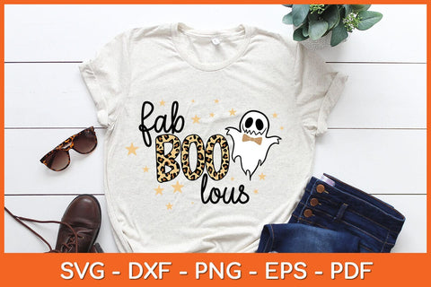 Fab Boo Lous Ghost Leopard Print Svg Design SVG artprintfile 