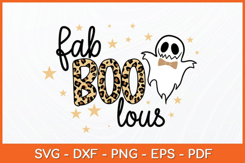 Fab Boo Lous Ghost Leopard Print Svg Design SVG artprintfile 