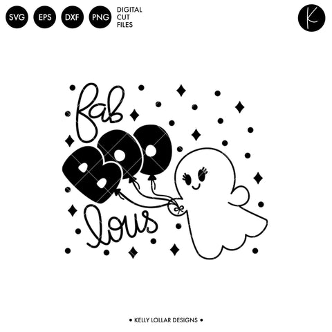 Fab Boo Lous Ghost SVG Kelly Lollar Designs 