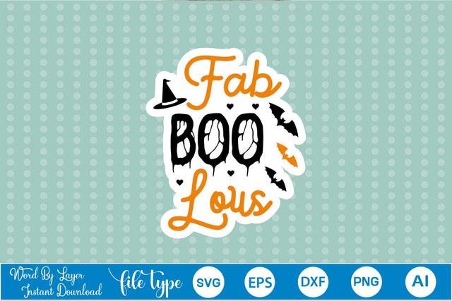 Fab Boo Lous Sticker SVG SVGs,Quotes and Sayings,Food & Drink,On Sale, Print & Cut SVG DesignPlante 503 