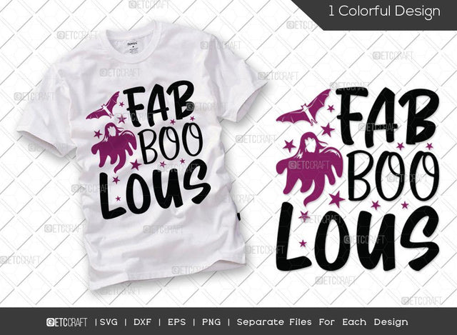 Fab Boo Lous SVG Cut File | Ghost Svg | Bat Svg | Boo Svg | Holiday Svg | Women's Halloween Svg | Funny Halloween Quote SVG ETC Craft 