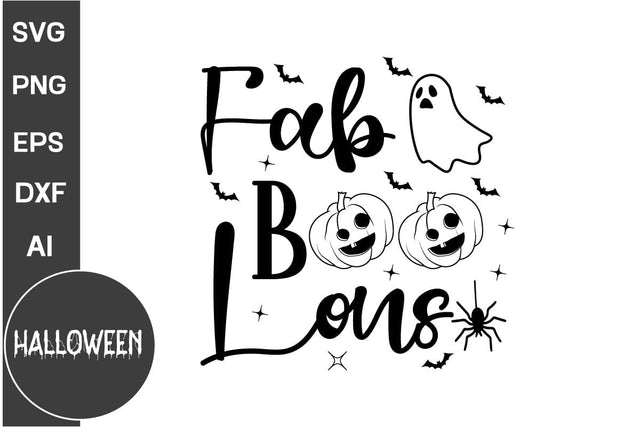 Fab Boo Lous SVG Cut File, Halloween SVG Design SVG DesignPlante 503 