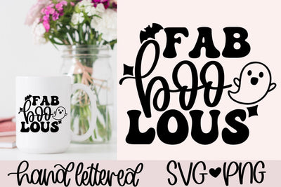 Faboolous svg, halloween shirt svg, funny halloween svg, cute halloween svg, cute ghost svg, halloween baby svg, hand lettered svg, fall svg SVG AnitaAlyiaLettering 