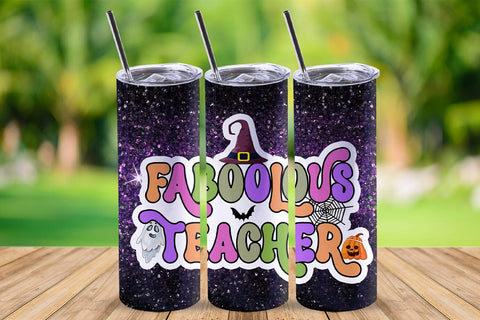 Faboolous Teacher Tumbler Wrap I Halloween Teacher Tumbler Sublimation Happy Printables Club 