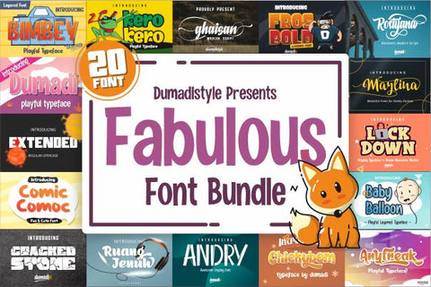 Fabulous Crafting Font Bundle Font Dumadistyle 