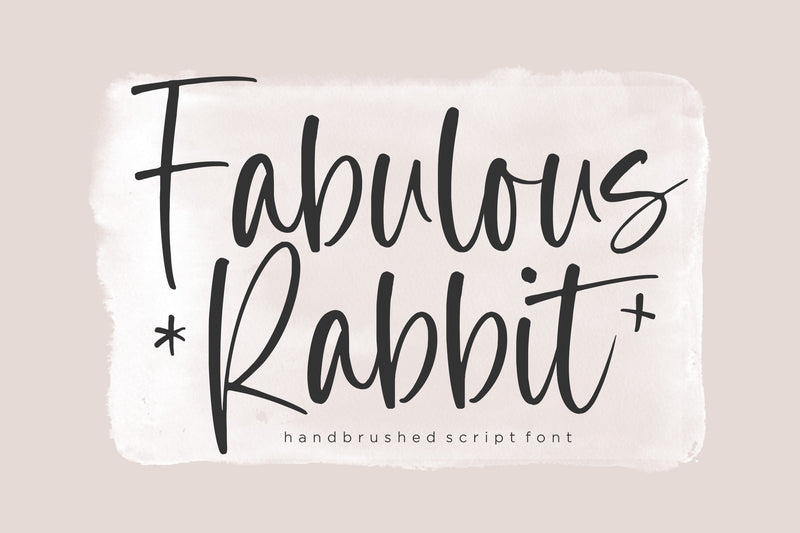 Fabulous Rabbit Handbrushed Script Font - So Fontsy