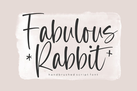 Fabulous Rabbit Handbrushed Script Font Font Balpirick 