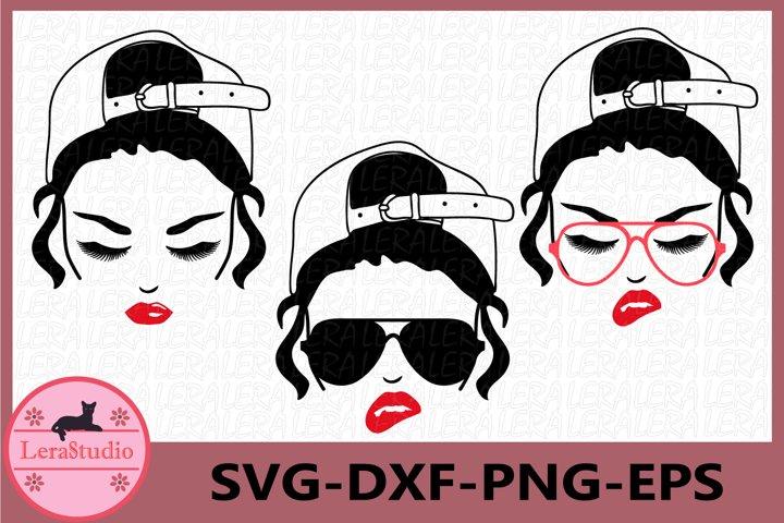 Face Girl with lashes Svg SVG Lerastudio 