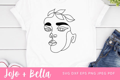 Face Line Art SVG, line art svg, face svg, t-shirt svg, design svg, decor svg, decorative svg, hoodie svg, rock svg, wishes svg, hands svg SVG Jojo&Bella 