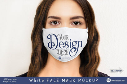 Face Mask mockup, female | psd & jpg Mock Up Photo Mae Middleton Studio 