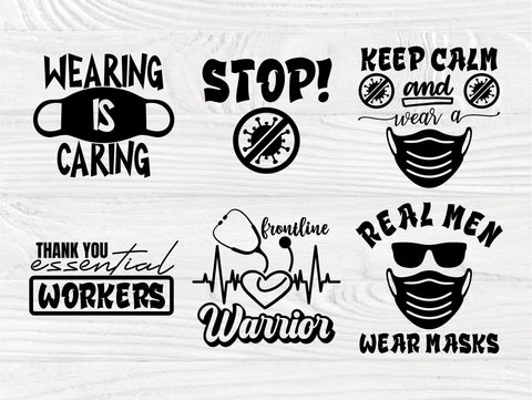 Face Mask Quotes SVG, Social Distancing Svg, Virus SVG TonisArtStudio 