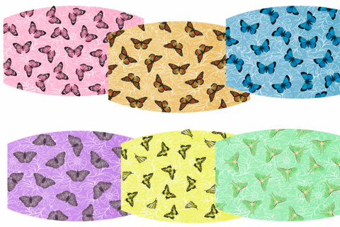 Face Mask Sublimation Designs - Butterflies Sublimation Digital Honeybee 