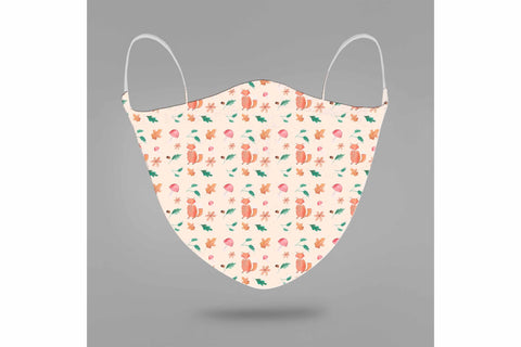 Face Mask Sublimation Designs - Fall Orange Theme Sublimation Digital Honeybee 