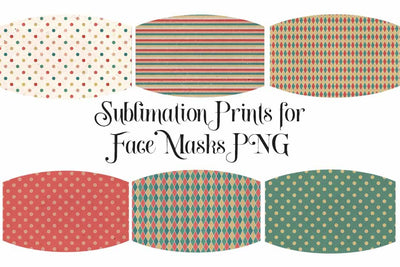 Face Mask Sublimation Designs - Harlequin Holiday Sublimation Digital Honeybee 