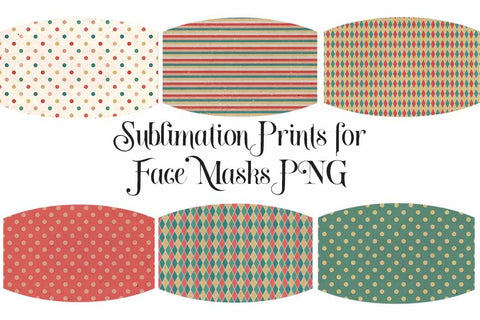 Face Mask Sublimation Designs - Harlequin Holiday Sublimation Digital Honeybee 