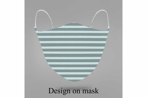 Face Mask Sublimation Designs - Shades of Blue PNG Files Sublimation Digital Honeybee 