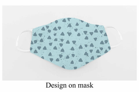 Face Mask Sublimation Designs - Shades of Blue PNG Files Sublimation Digital Honeybee 