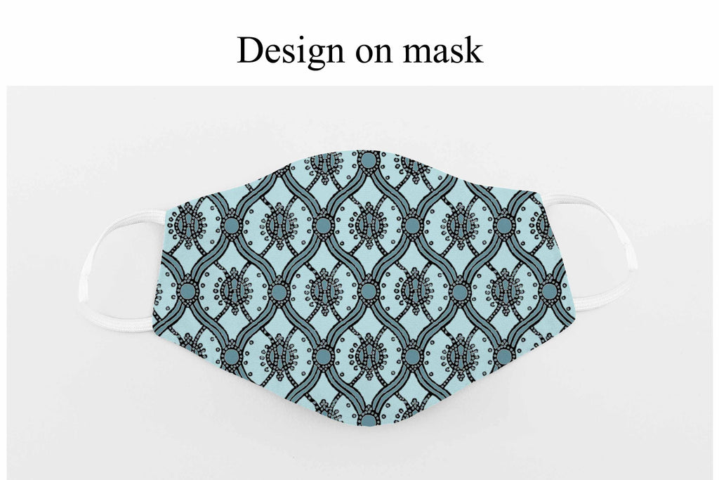 Face Mask Sublimation Designs - Shades of Blue PNG Files - So Fontsy