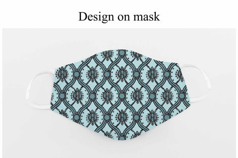 Face Mask Sublimation Designs - Shades of Blue PNG Files Sublimation Digital Honeybee 