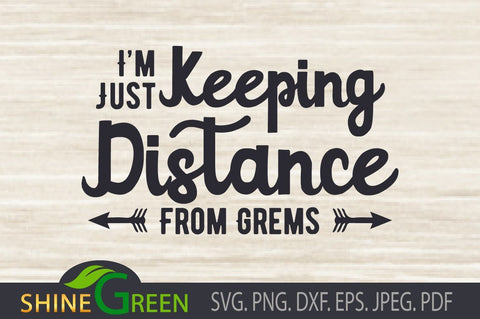 Face Mask SVG - Keeping Distance from Germs SVG Shine Green Art 