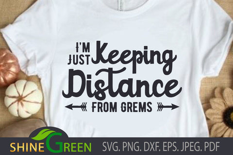 Face Mask SVG - Keeping Distance from Germs SVG Shine Green Art 