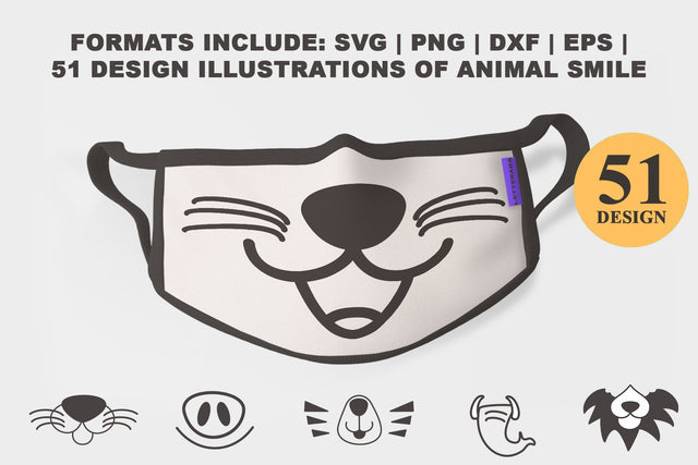 FACE MASK SVG| PNG | DXF | EPS COLLECTION 51 DESIGNS SVG Letterara 
