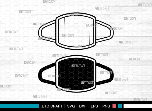 Face Mask SVG, Quarantine Mask Svg, Face Mask Icon Svg, Mask Svg, Surgical Mask Svg, Face Mask SVG ETC Craft 