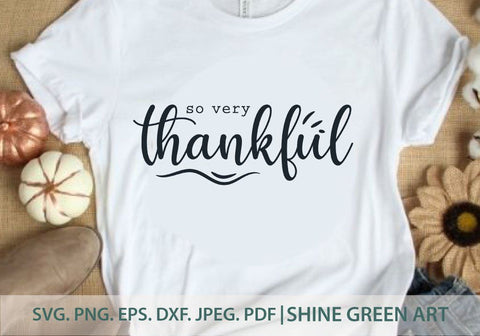 Face Mask SVG - So Very Thankful SVG Shine Green Art 