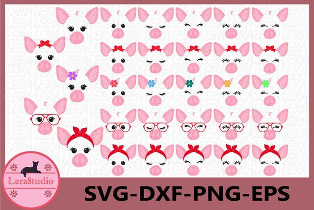 Face Pig SVG SVG Lerastudio 