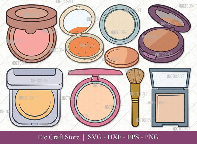 Face Powder Clipart SVG Cut File | Face Powder Mirror SVG Svg | Mirror Svg | Cosmetic Svg | Beauty Svg | Makeup Svg | Fashion Svg | Face Powder Svg Bundle SVG ETC Craft 