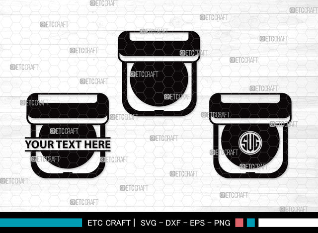 Face Powder Monogram SVG | Face Powder Mirror SVG Svg | Mirror Svg | Cosmetic Svg | Beauty Svg | Makeup Svg | Fashion Svg | Face Powder Monogram SVG ETC Craft 