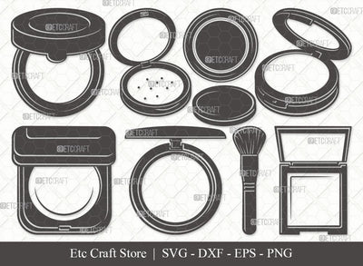 Face Powder Silhouette SVG Cut File | Face Powder Mirror SVG Svg | Mirror Svg | Cosmetic Svg | Beauty Svg | Makeup Svg | Fashion Svg | Face Powder Svg Bundle SVG ETC Craft 