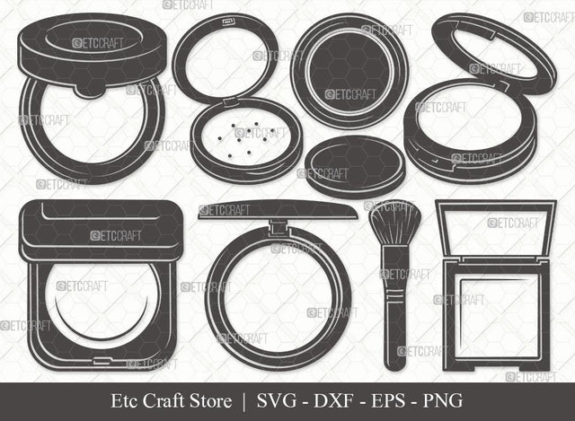 Face Powder Silhouette SVG Cut File | Face Powder Mirror SVG Svg | Mirror Svg | Cosmetic Svg | Beauty Svg | Makeup Svg | Fashion Svg | Face Powder Svg Bundle SVG ETC Craft 