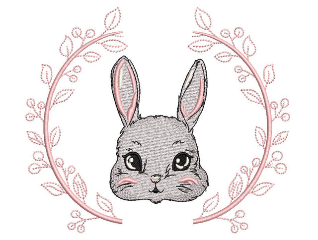 Face with Rose Embroidery Design, Women Embroidery File, 5 sizes Embroidery/Applique DESIGNS Nino Nadaraia 