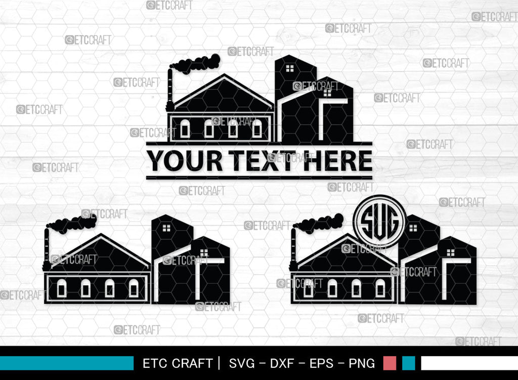 Factory Svg Factory SVG, Factory Monogram, Factory Silhouette, Air Pollution Svg ...