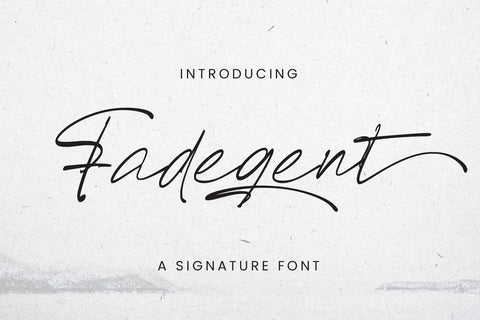 Fadegent Signature Font Irvan Randi 