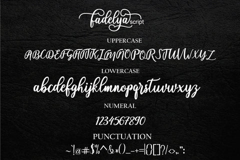 Fadelya script Font Mrletters 