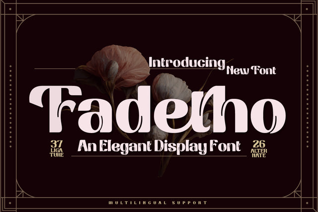 Fadetho | Display Font Font twinletter 