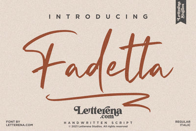 Fadetta Font Letterena Studios 