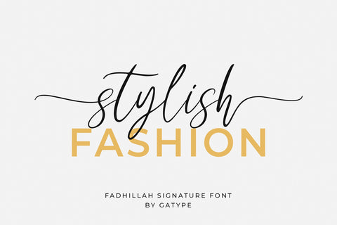 Fadhillah Signature Font gatype 