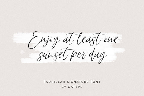 Fadhillah Signature Font gatype 