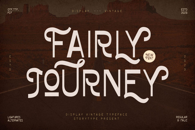 Fairly Journey Typeface Font Storytype Studio 